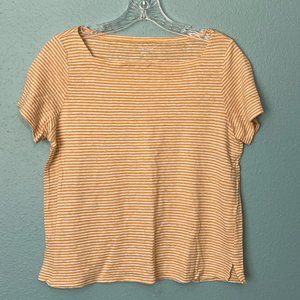 Eileen Fisher striped square neck boxy crop tee